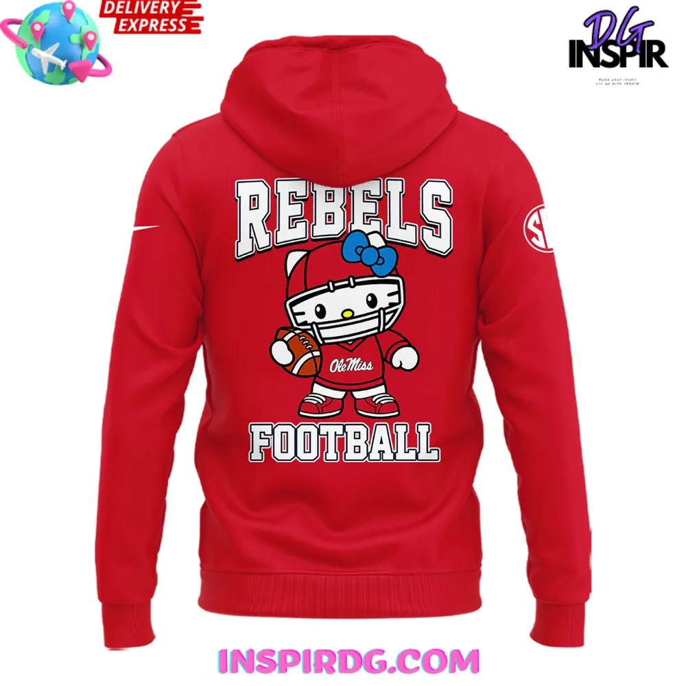 -Ole Miss Rebels x Hello Kitty 2024 Red Hoodie