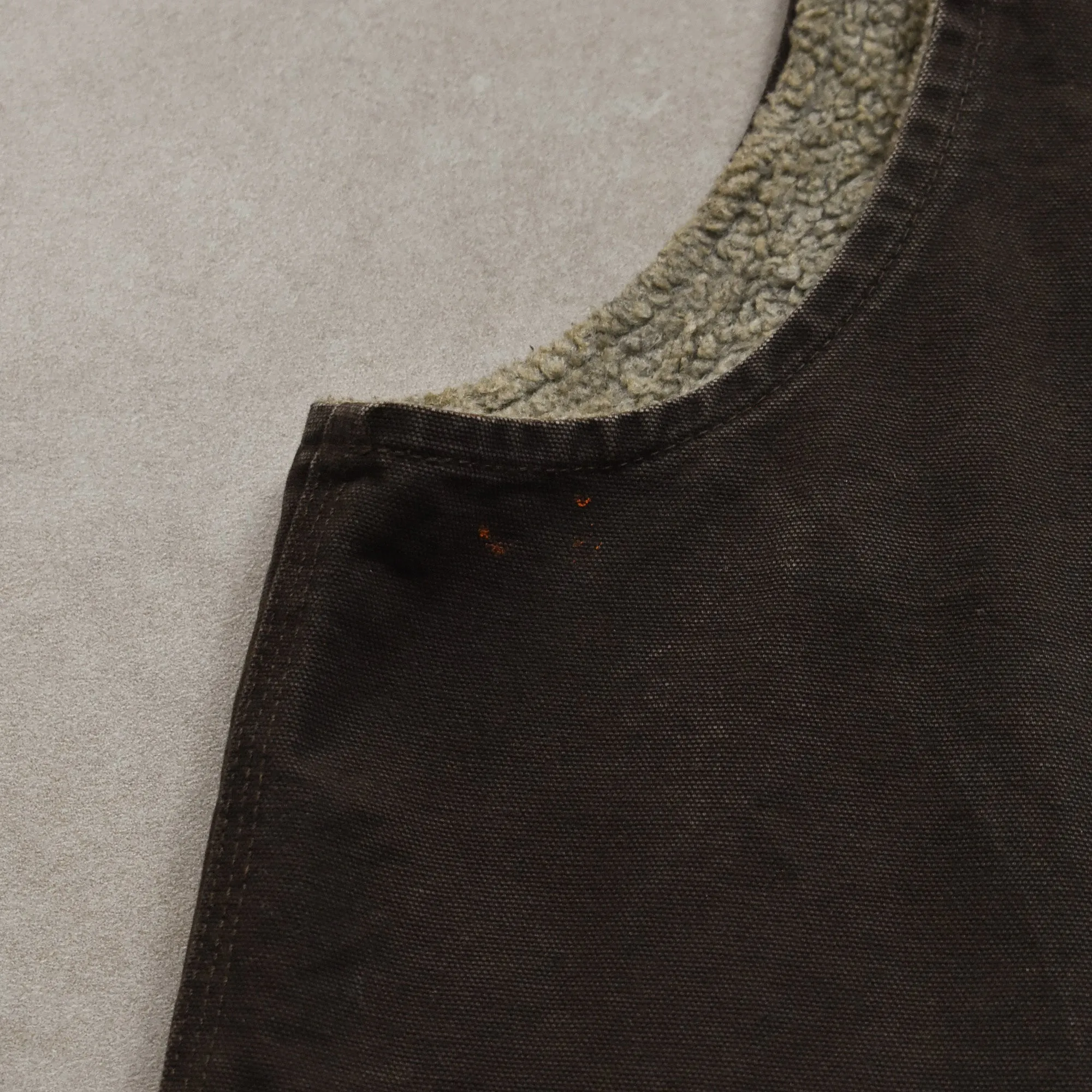 1970s Carhartt Brown Sherpa Lined Vest - 2XL
