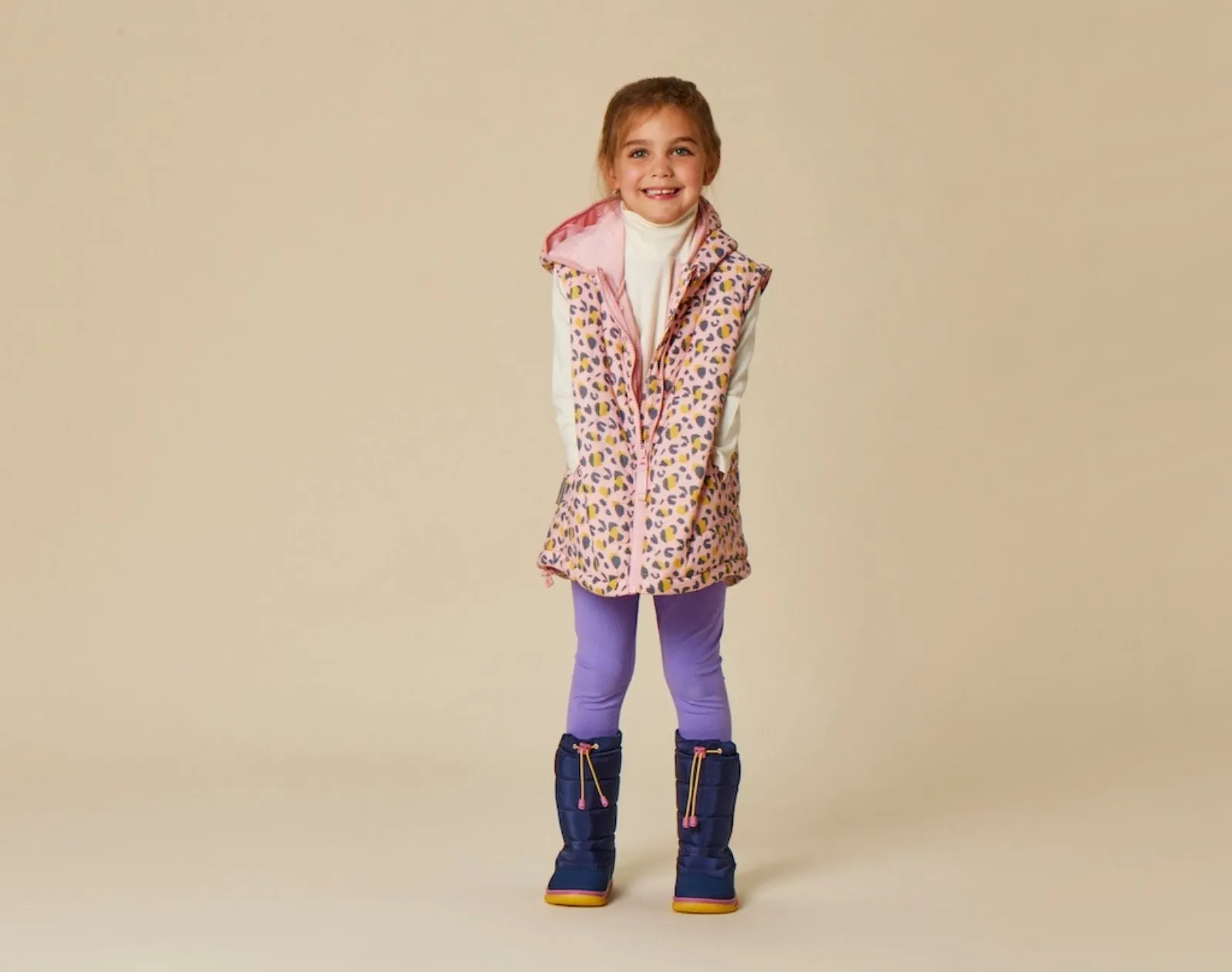 2 in 1 Puffer Jacket & Vest - Leopards