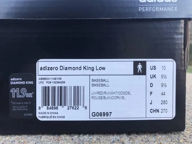 2010 adidas adizero diamond king low