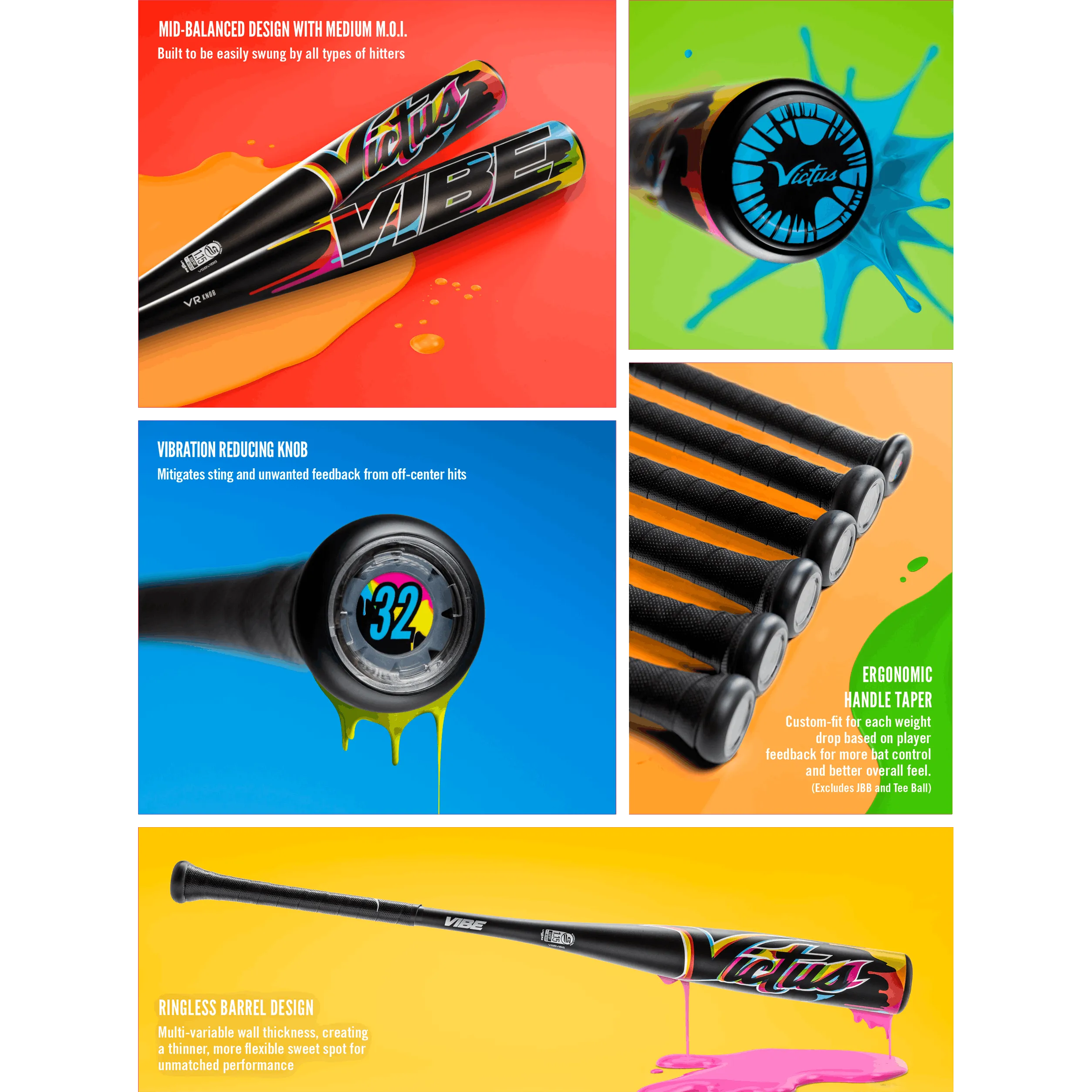 2024 Victus Vibe JBB (-10) 2 3/4 USSSA Baseball Bat: VJBBVIB
