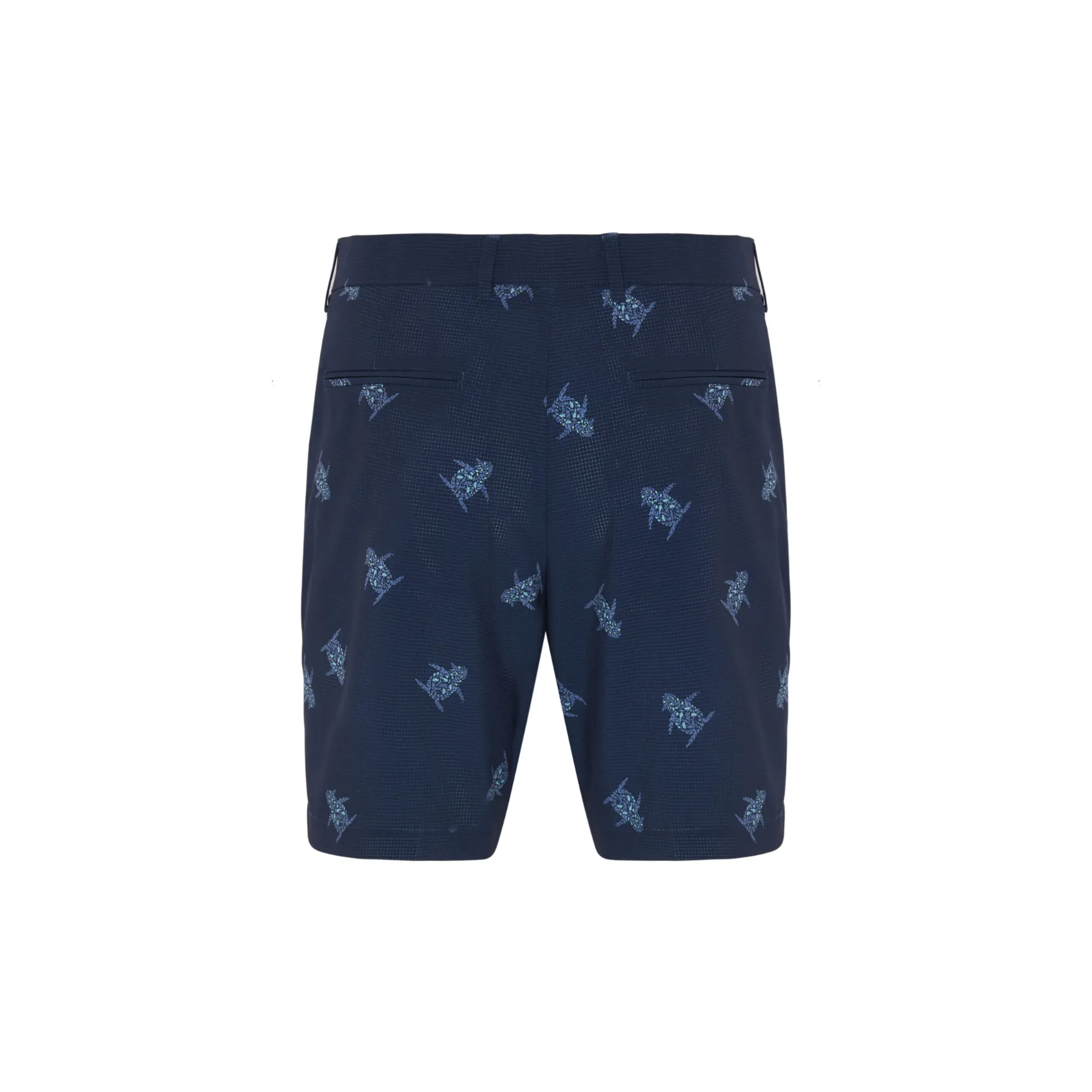 60s Floral Pete Print 8 Golf Shorts In Black Iris