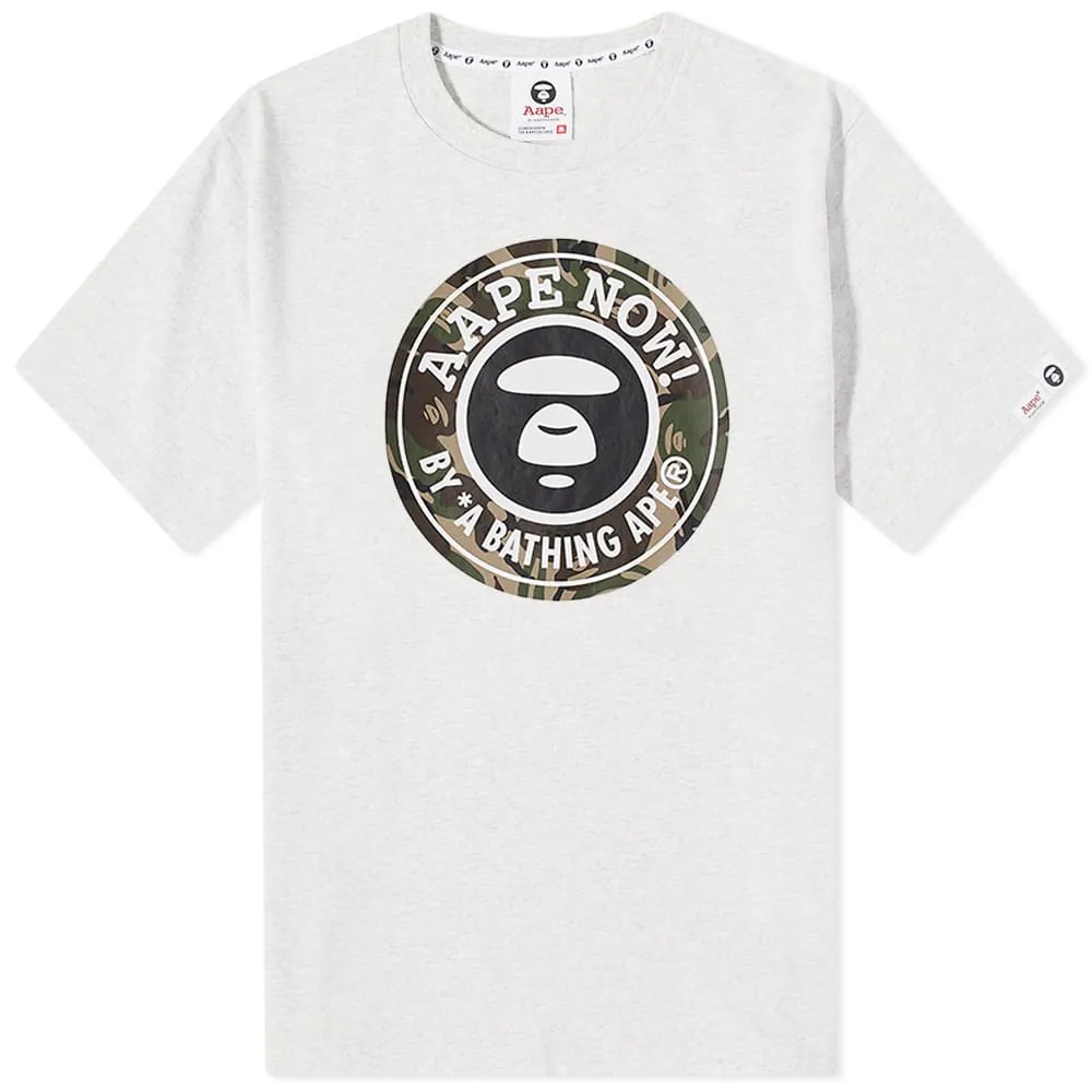 AAPE Green Camo Starbuck TeeWhite Marl