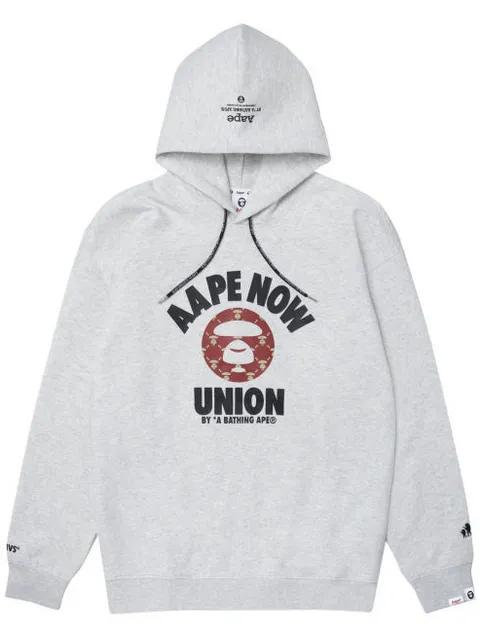 AAPE Moonface printed hoodie Wall White