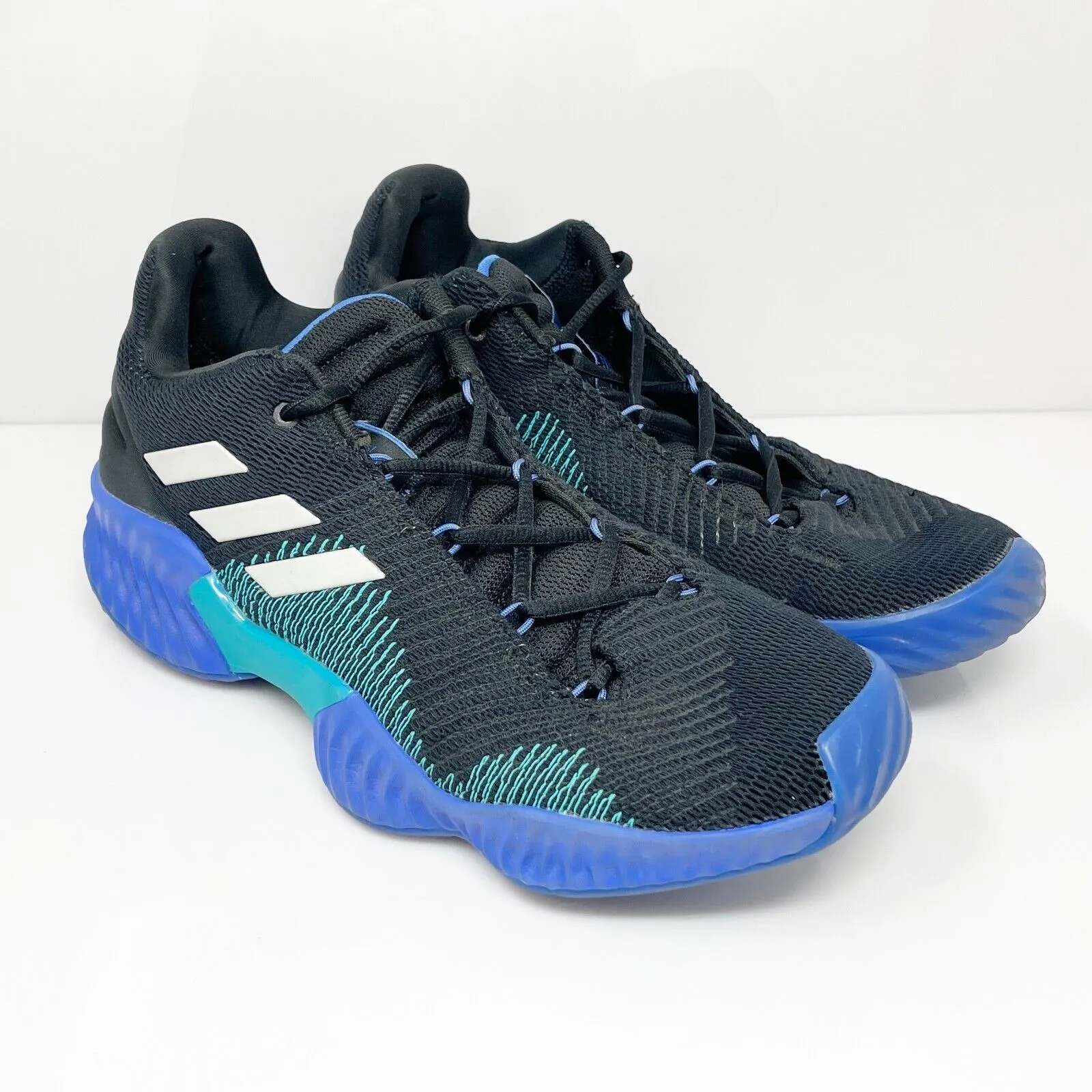 Adidas Mens Pro Bounce 2018 Low AC7427 Black Basketball Shoes Sneakers Size 10