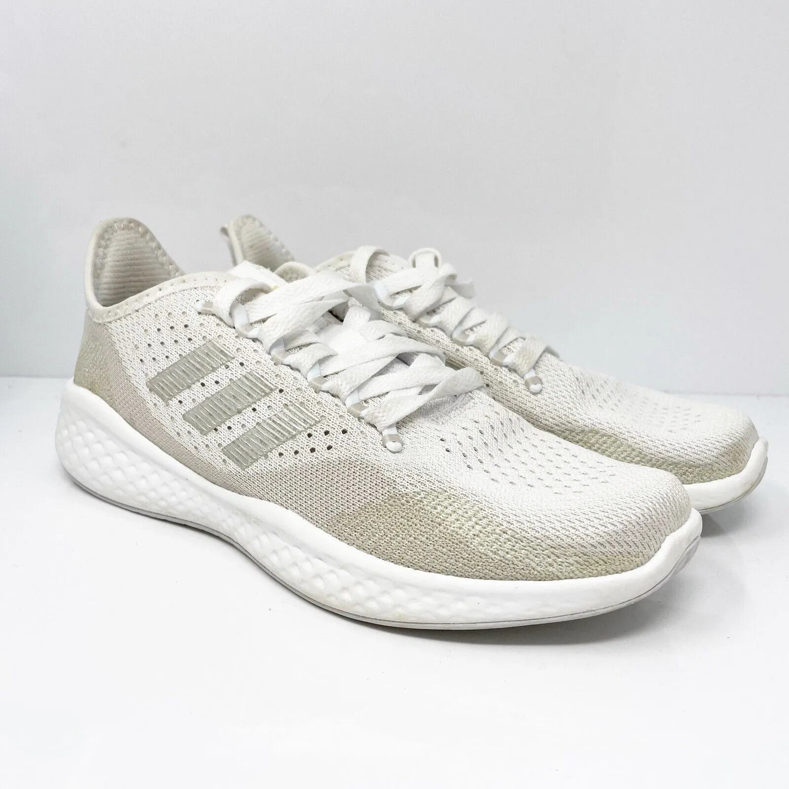 Adidas Womens Fluidflow 2.0 GX8287 White Running Shoes Sneakers Size 7