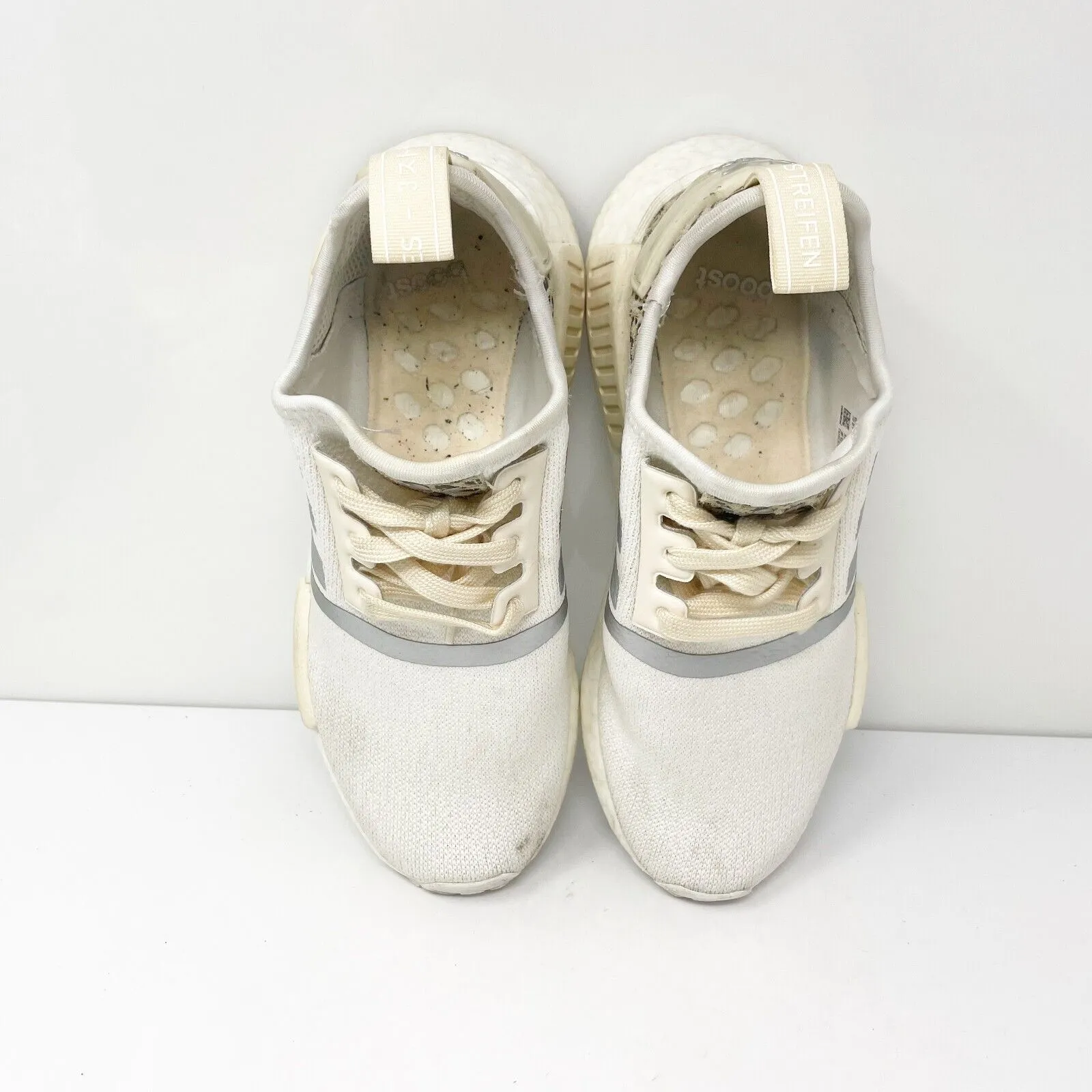 Adidas Womens NMD R1 FZ1018 White Running Shoes Sneakers Size 6.5