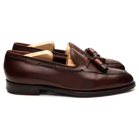 'Adrian' Dark Brown Tassel Leather Loafers UK 7.5 E