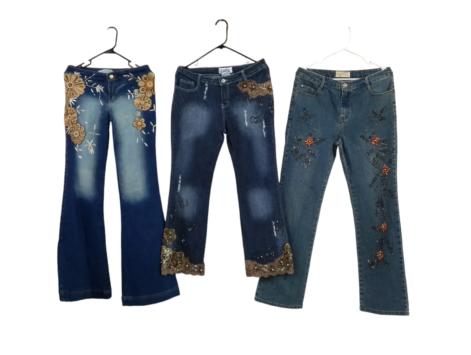 Aesthetic party girl beaded jeans - 12 pcs - 15/10/24