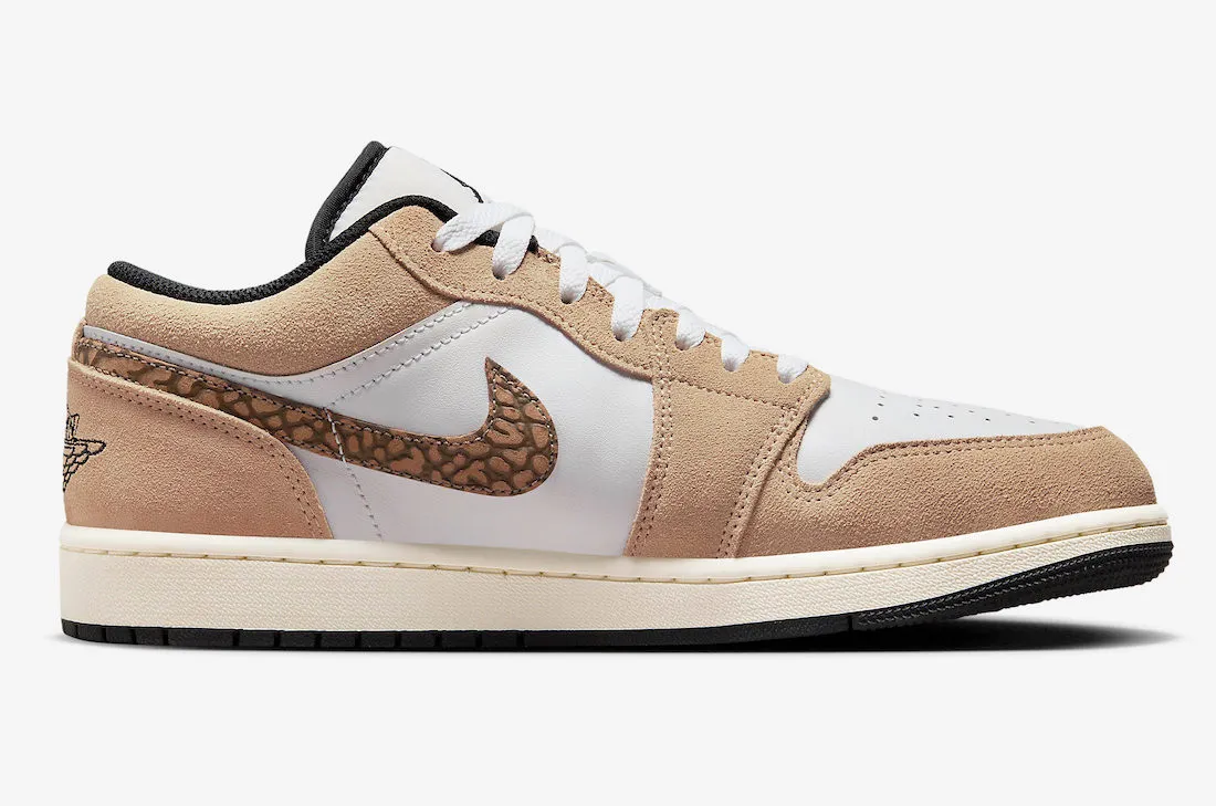 Air Jordan 1 Low SE Brown Elephant Metallic Gold Light British Tan DZ4130-201