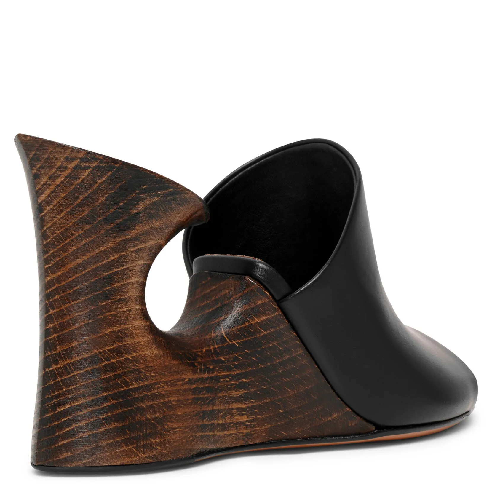 Alaïa La Sculpture black leather wedge mules