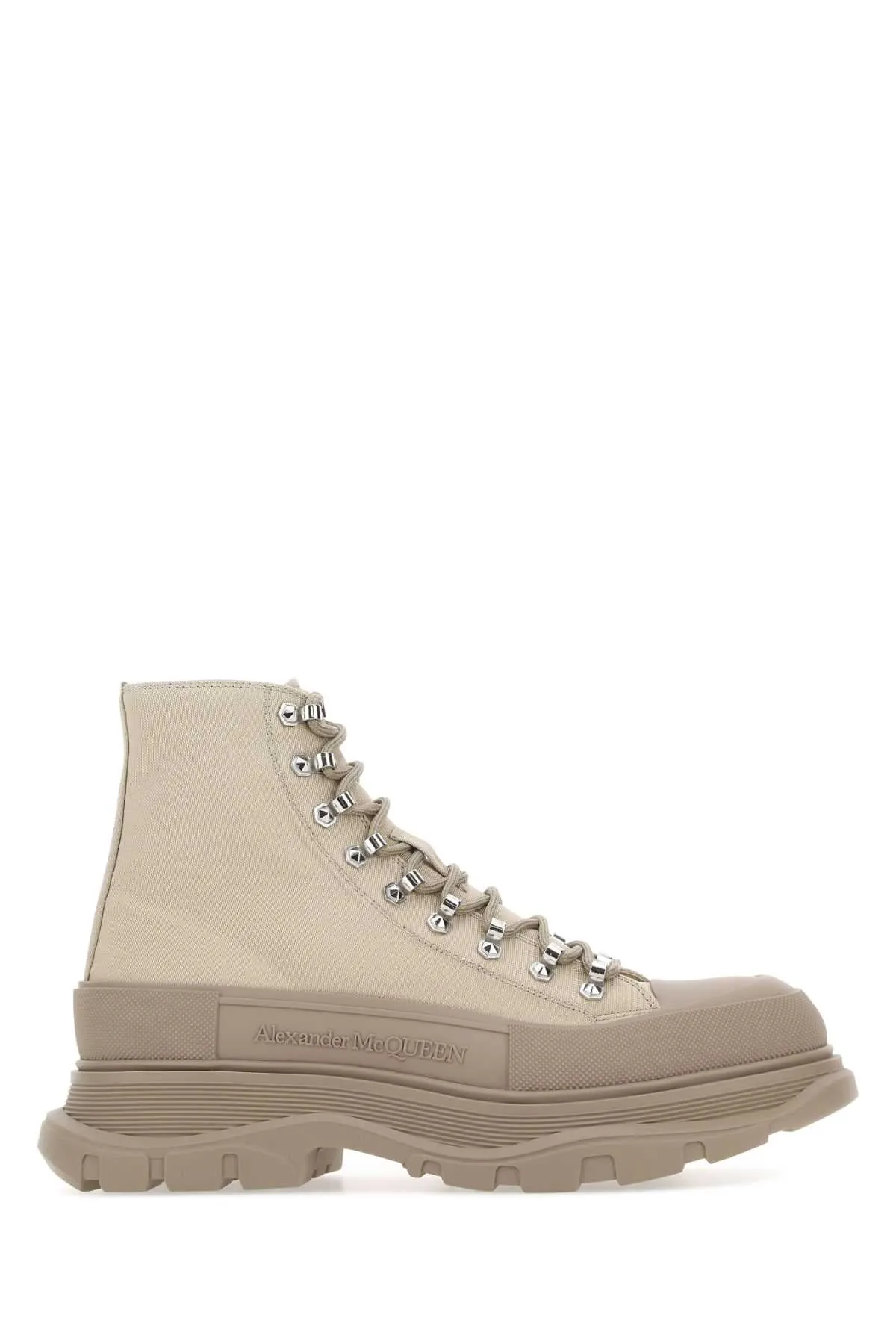 Alexander Mcqueen Sand Canvas Tread Slick Sneakers