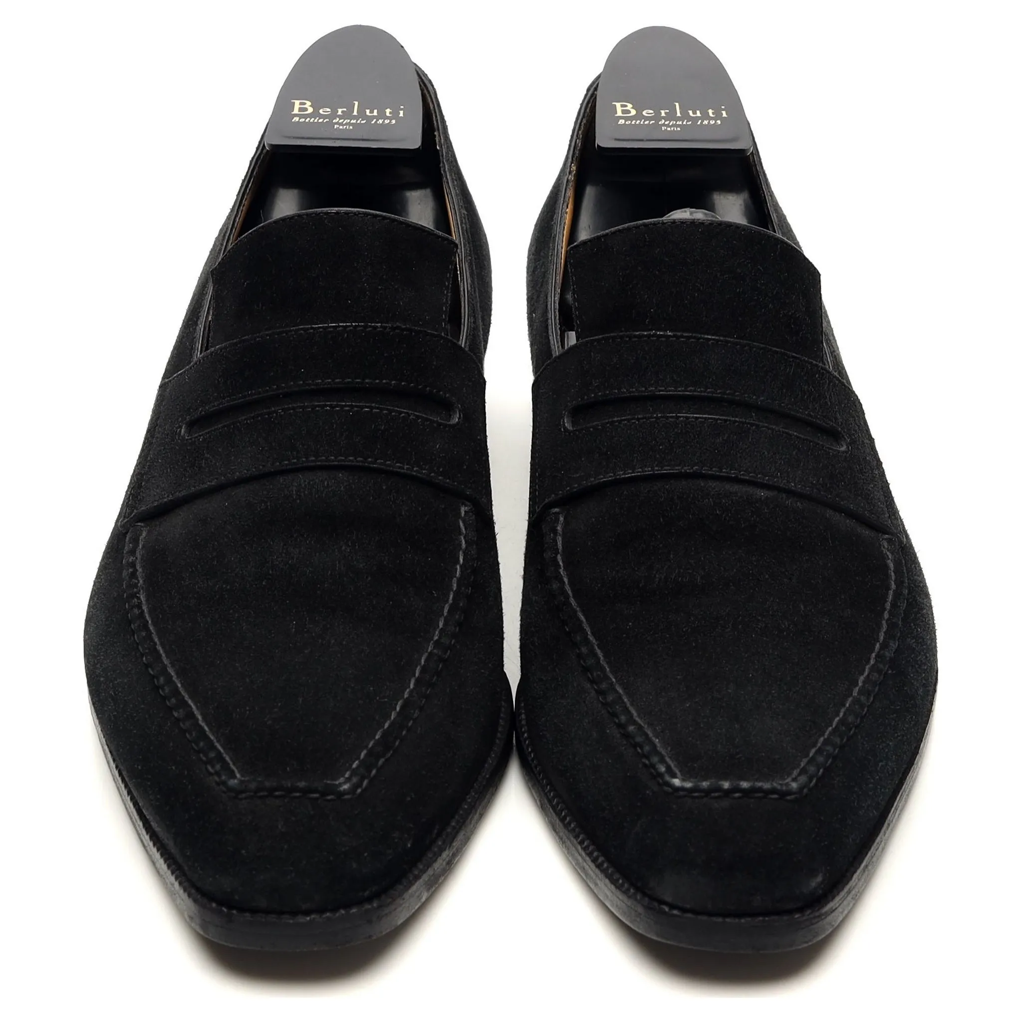 'Andy' Black Suede Loafers UK 9