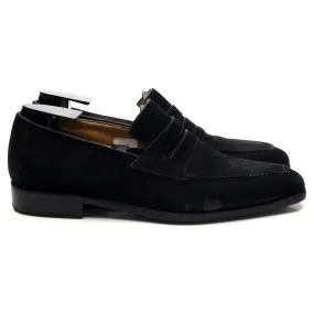 'Andy' Black Suede Loafers UK 9