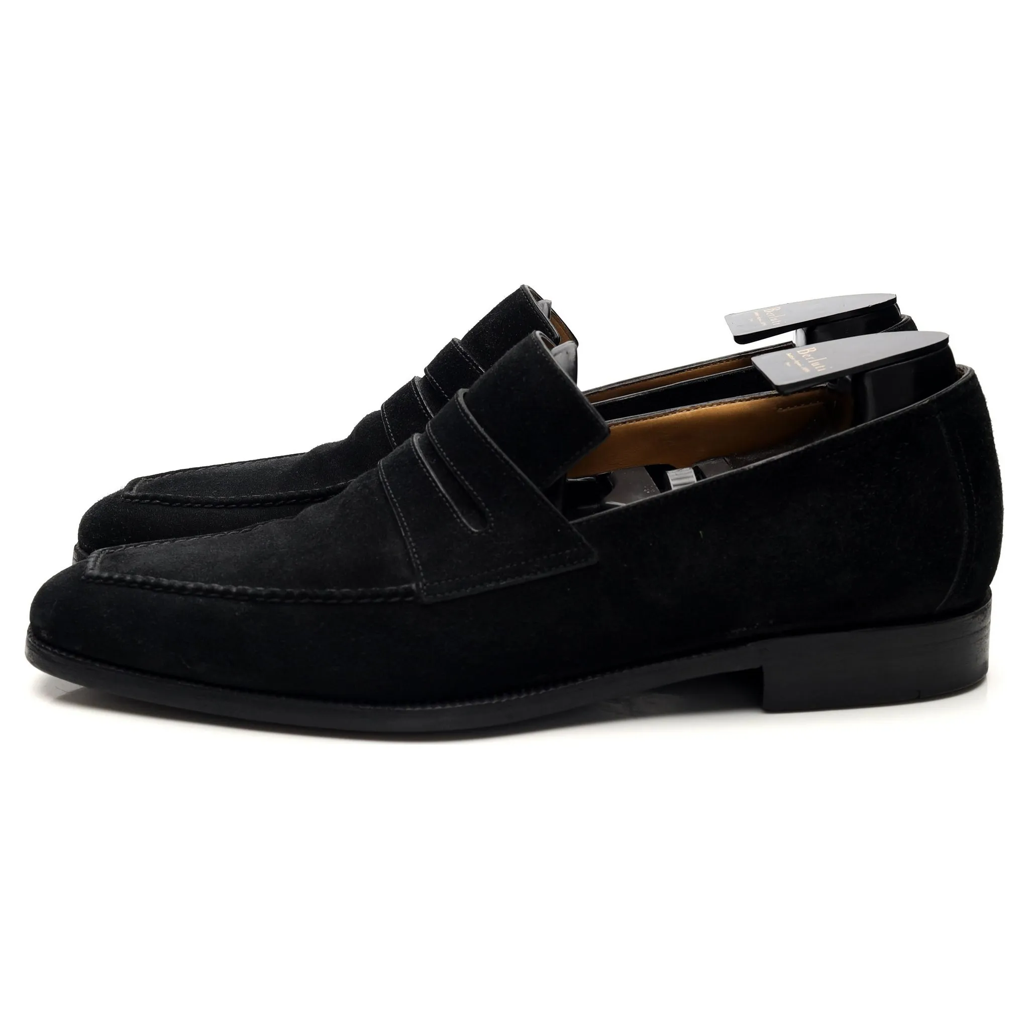 'Andy' Black Suede Loafers UK 9