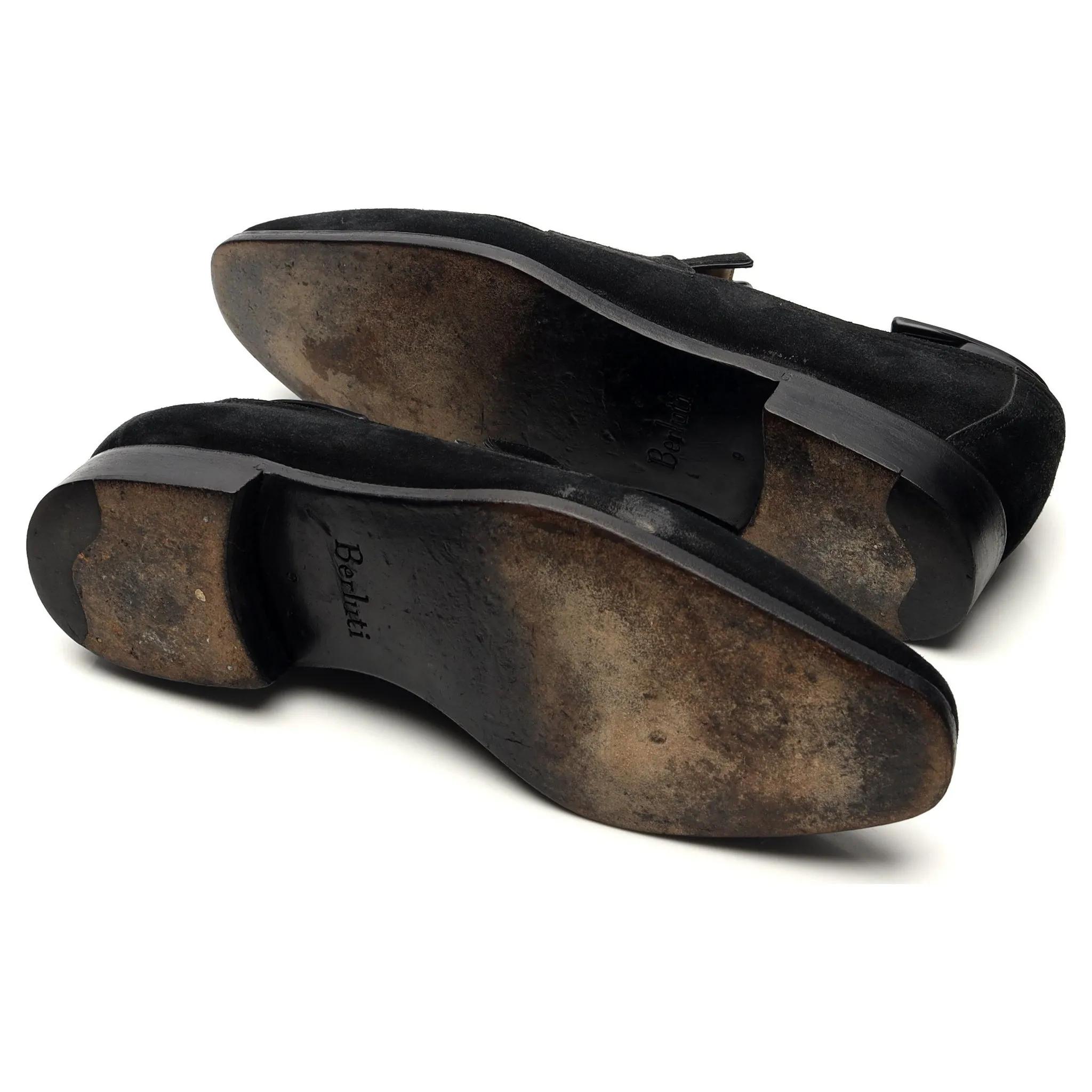 'Andy' Black Suede Loafers UK 9