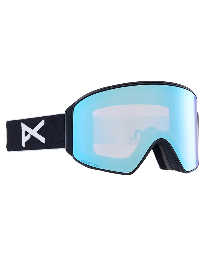 Anon M4 Cylindrical Snow Goggles + Bonus Lens + Mfi® Face Mask - Black