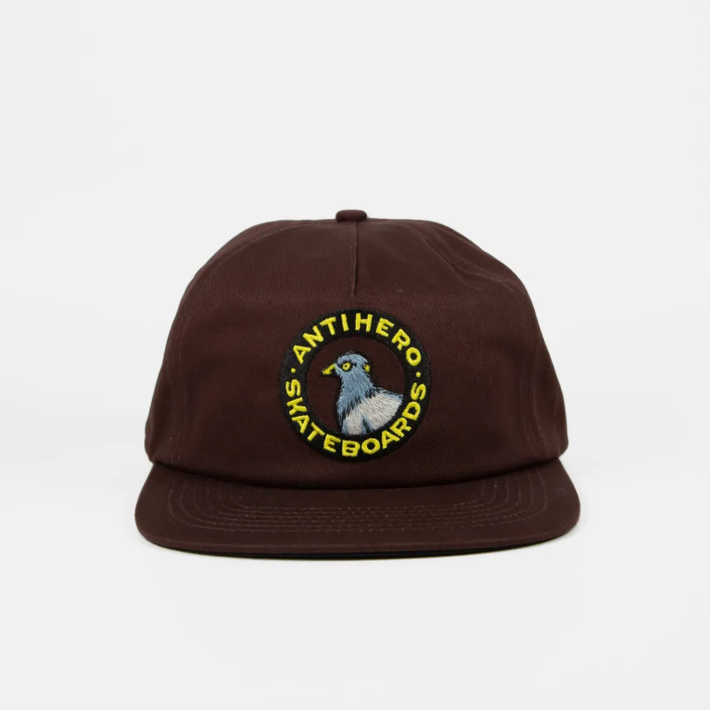 Anti Hero Skateboards - Pigeon Round Snapback Cap - Brown