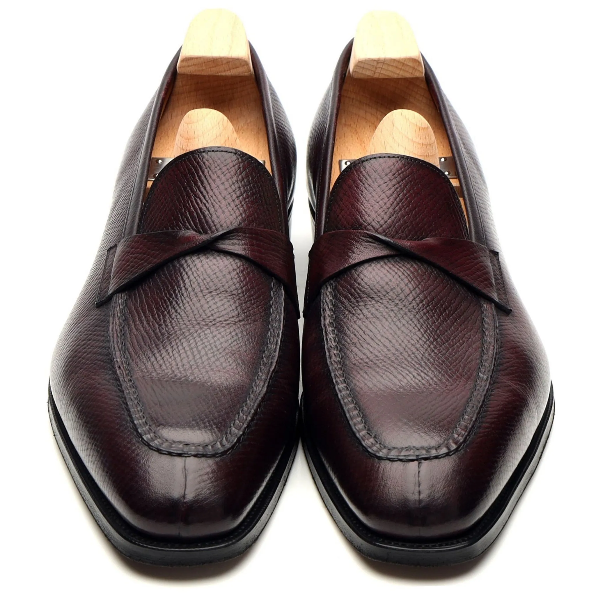 'Antibes 2' Burgundy Leather Loafers UK 8.5 E