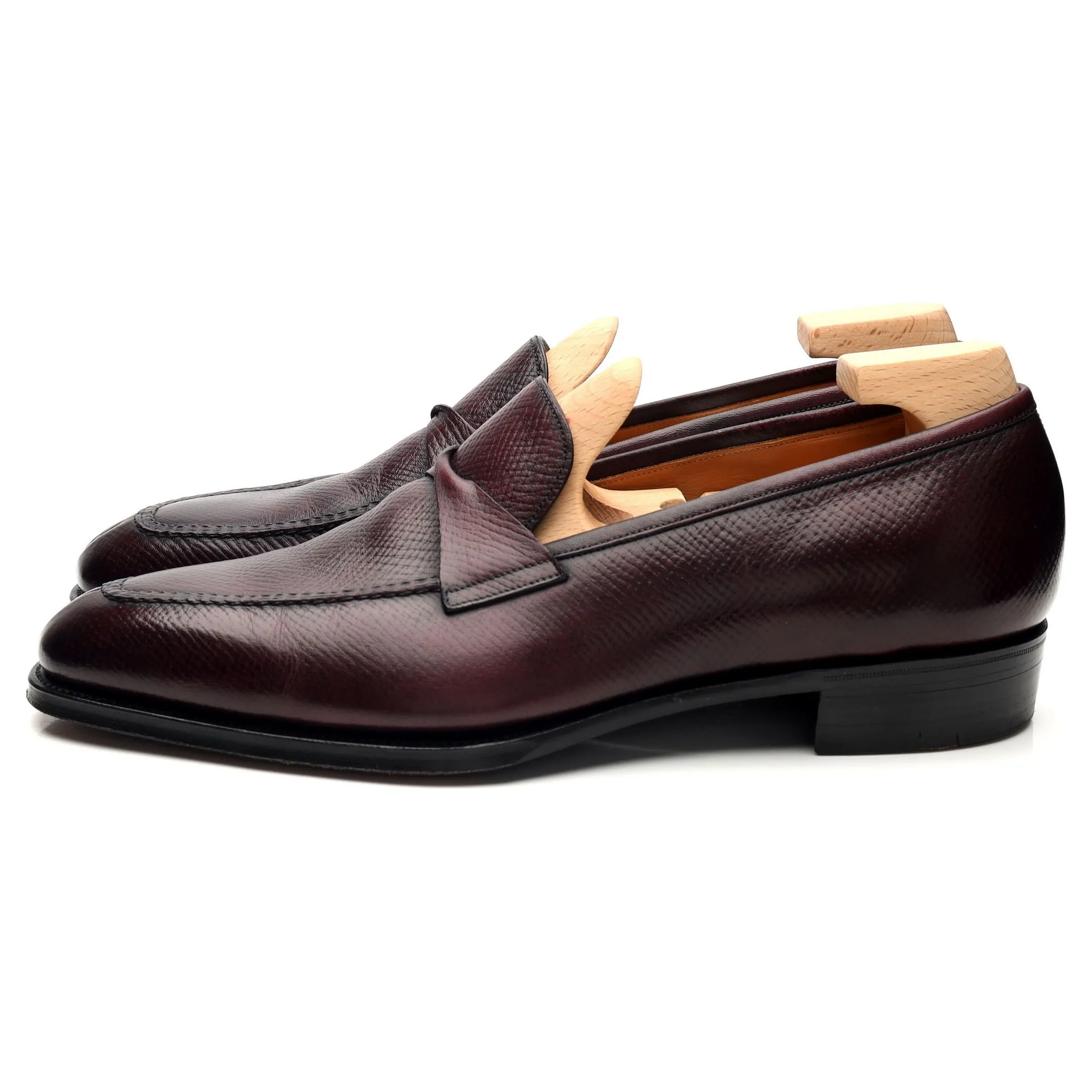 'Antibes 2' Burgundy Leather Loafers UK 8.5 E