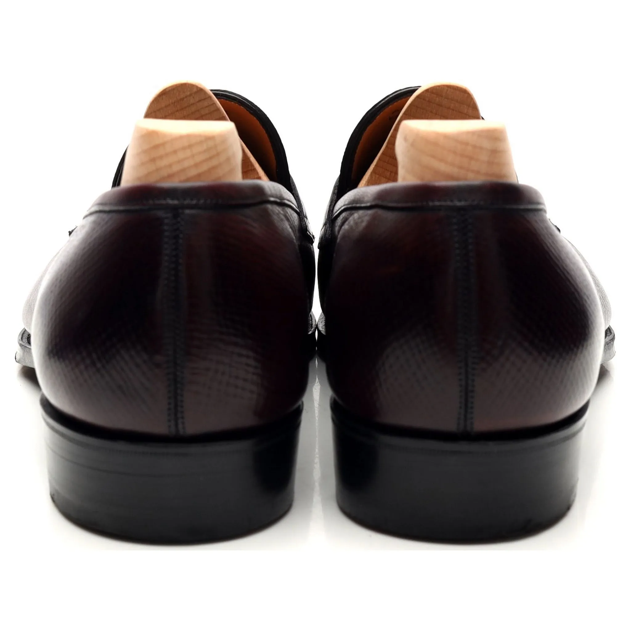 'Antibes 2' Burgundy Leather Loafers UK 8.5 E