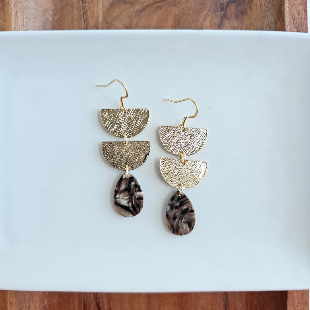 Aria Earrings | Brown Shimmer