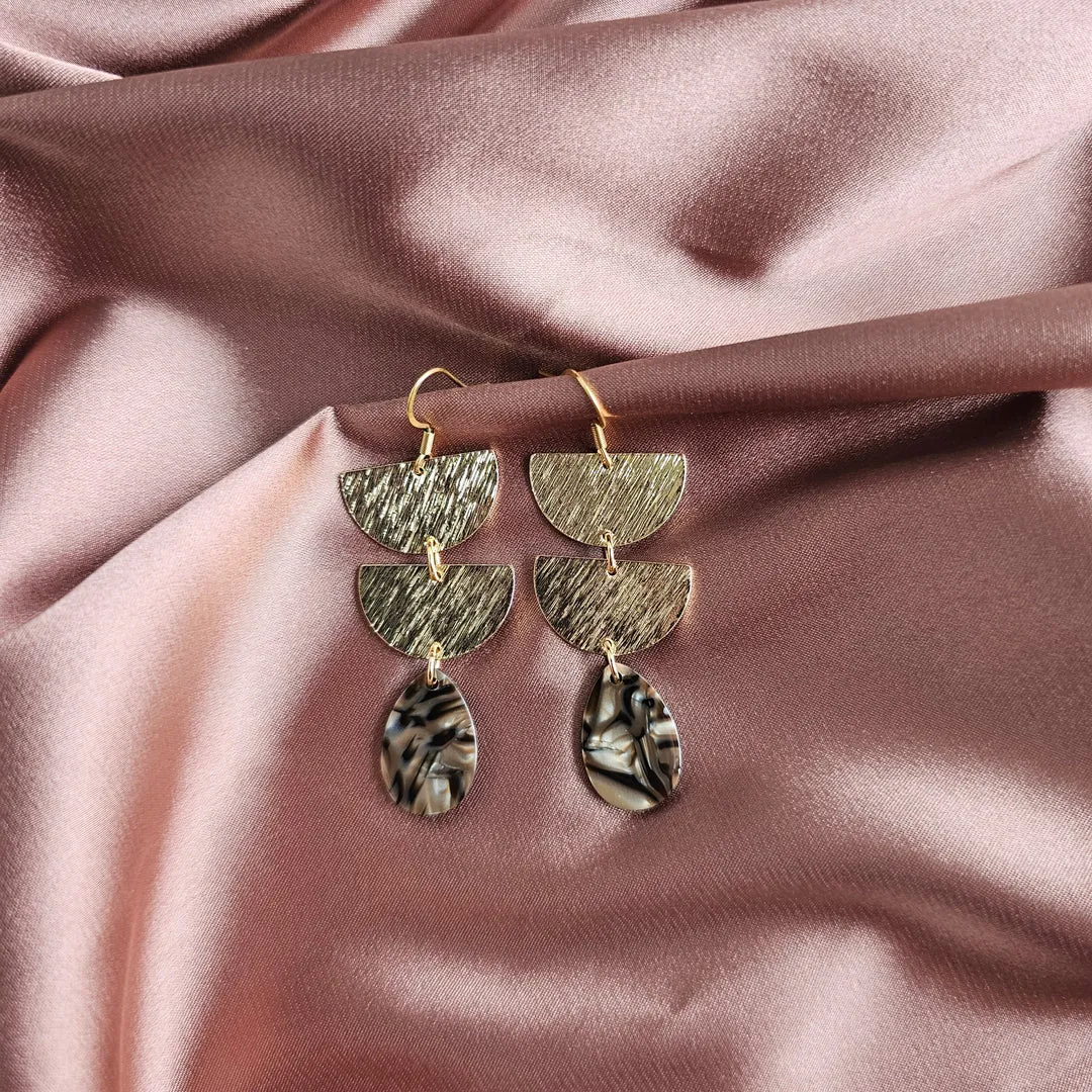 Aria Earrings | Brown Shimmer