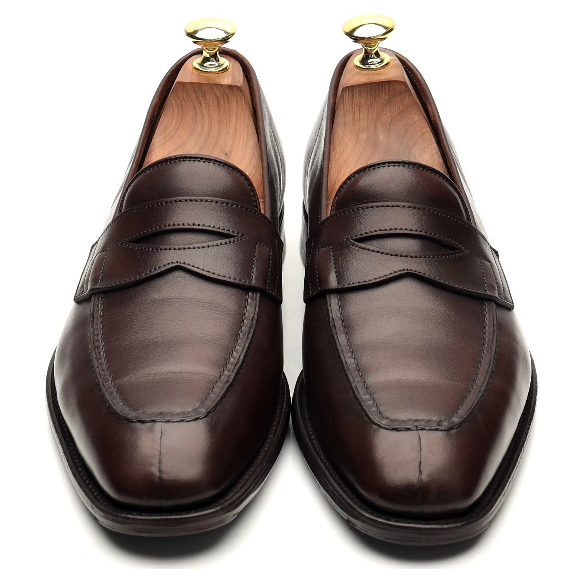 'Ashley' Dark Brown Leather Loafers UK 7 E