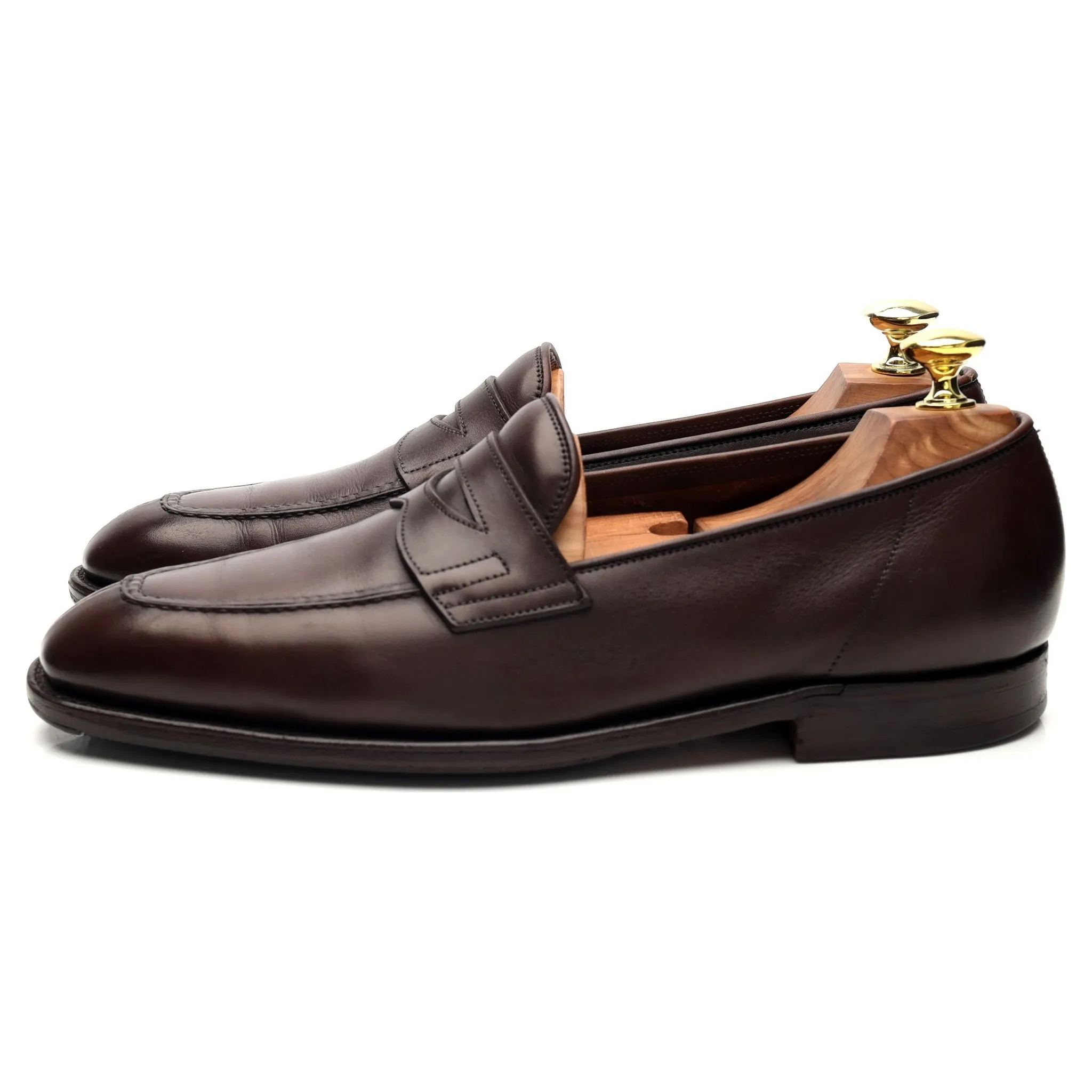 'Ashley' Dark Brown Leather Loafers UK 7 E