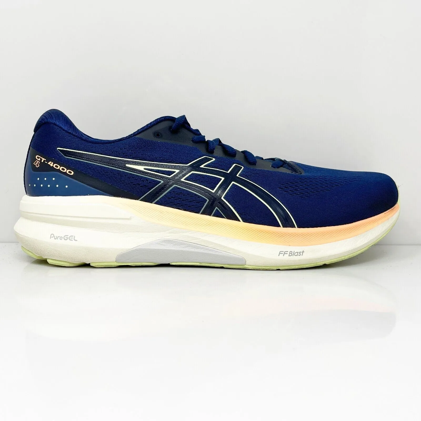 Asics Mens GT 4000 4 1011B870 Blue Running Shoes Sneakers Size 11.5 W