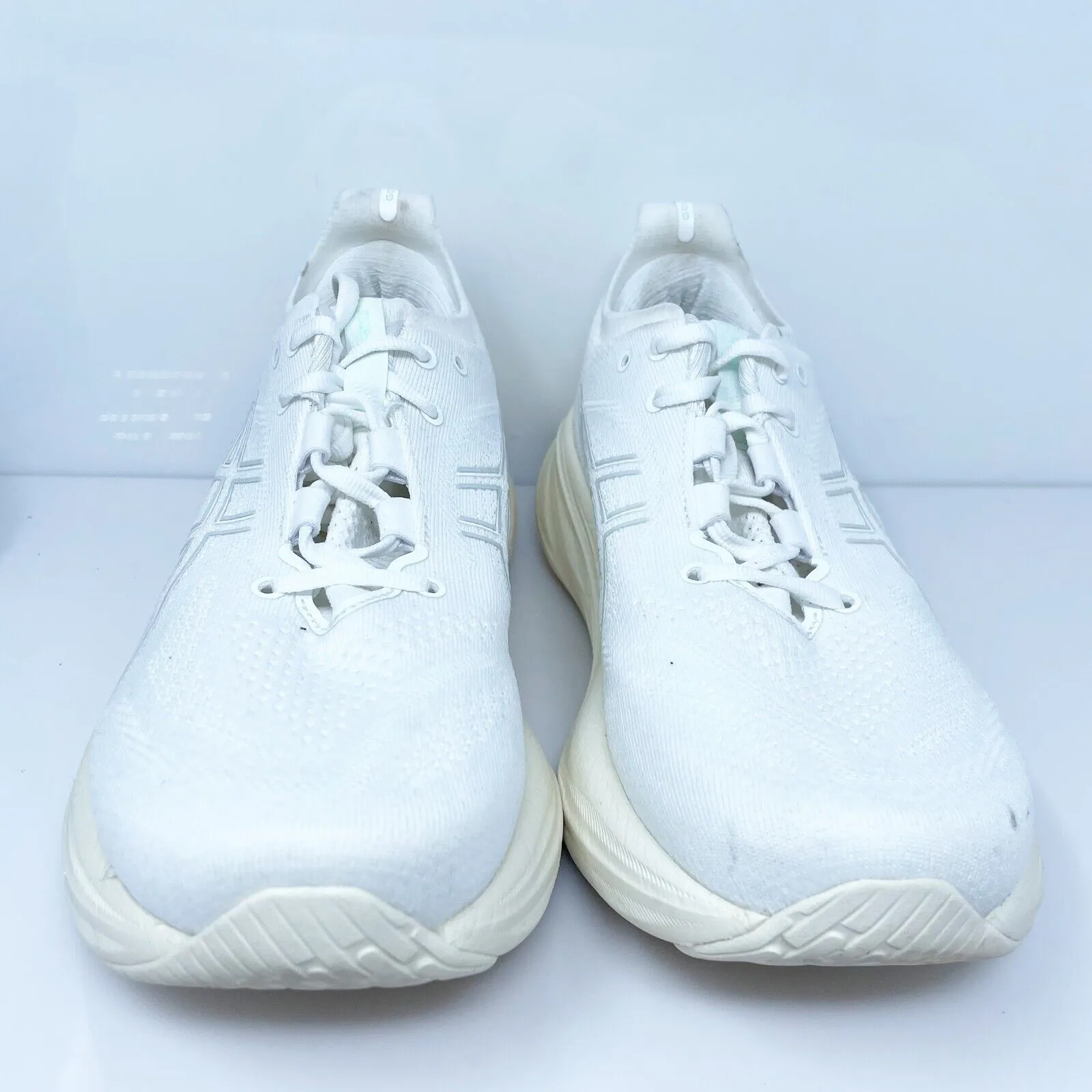 Asics Womens Gel Nimbus 26 1012B601 White Running Shoes Sneakers Size 9