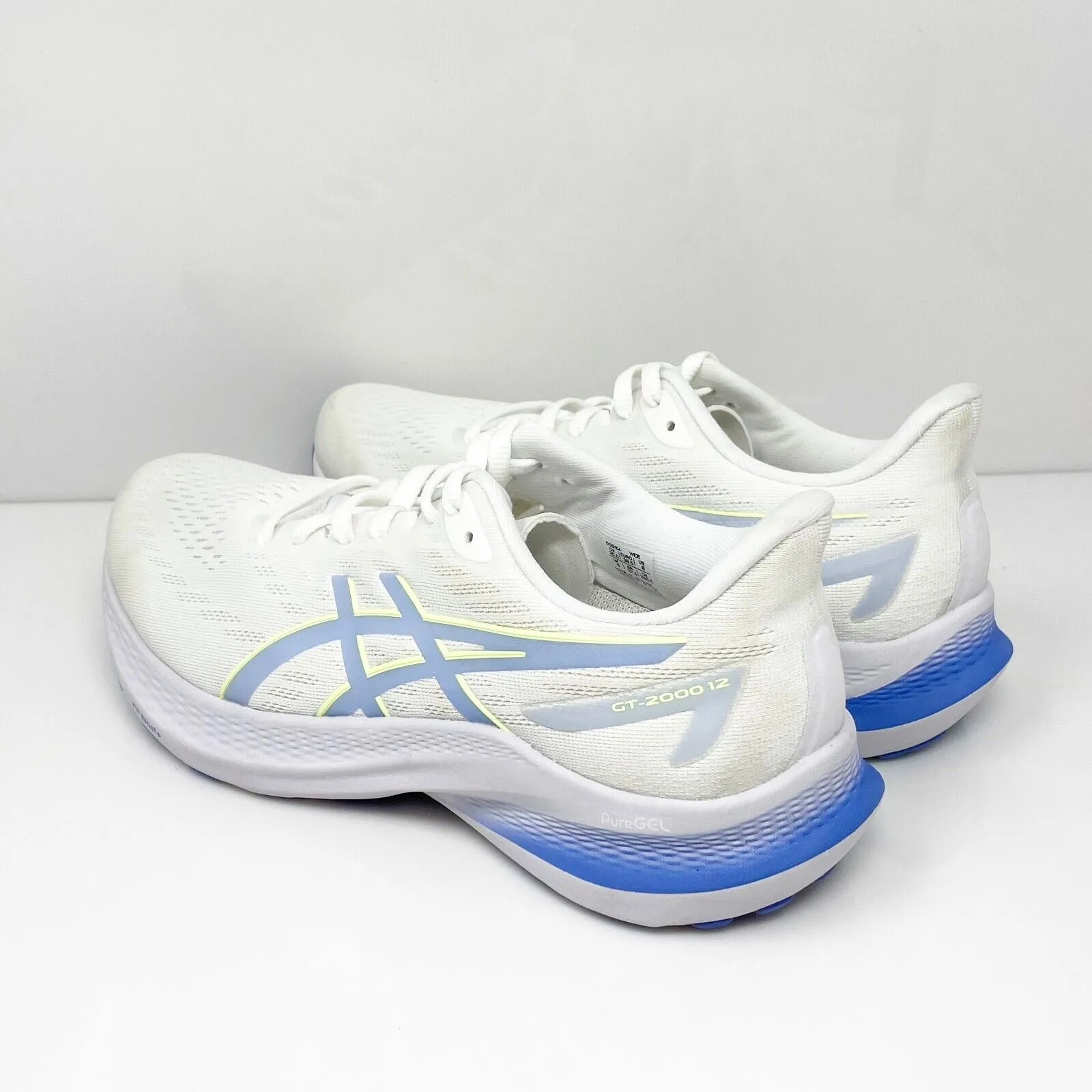 Asics Womens GT 2000 12 1012B504 White Running Shoes Sneakers Size 8 W