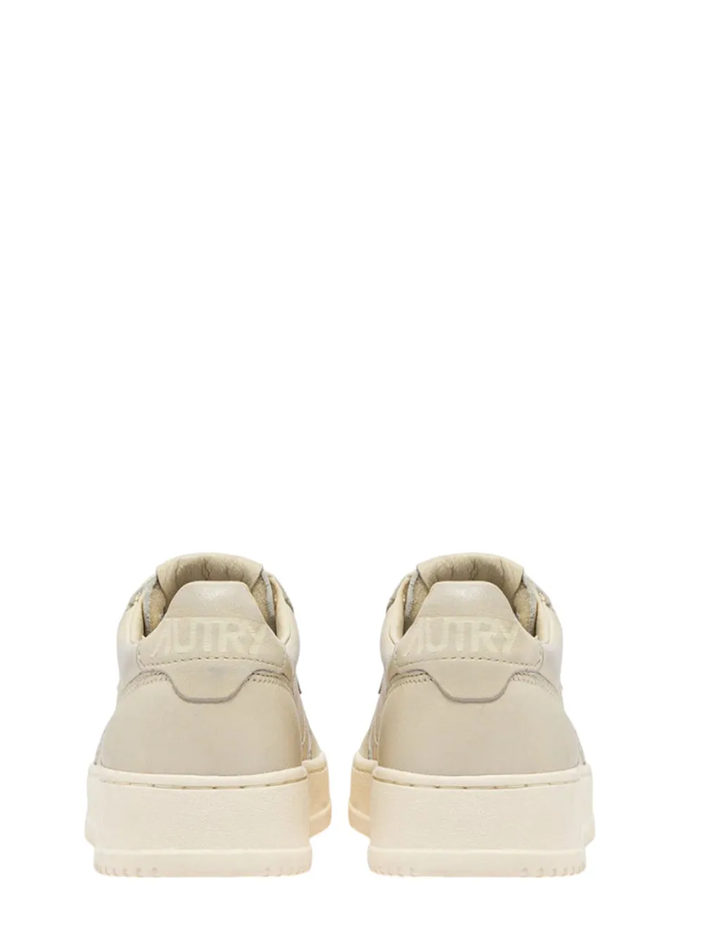 Autry Medalist Low Sneakers In Winter White Nappa