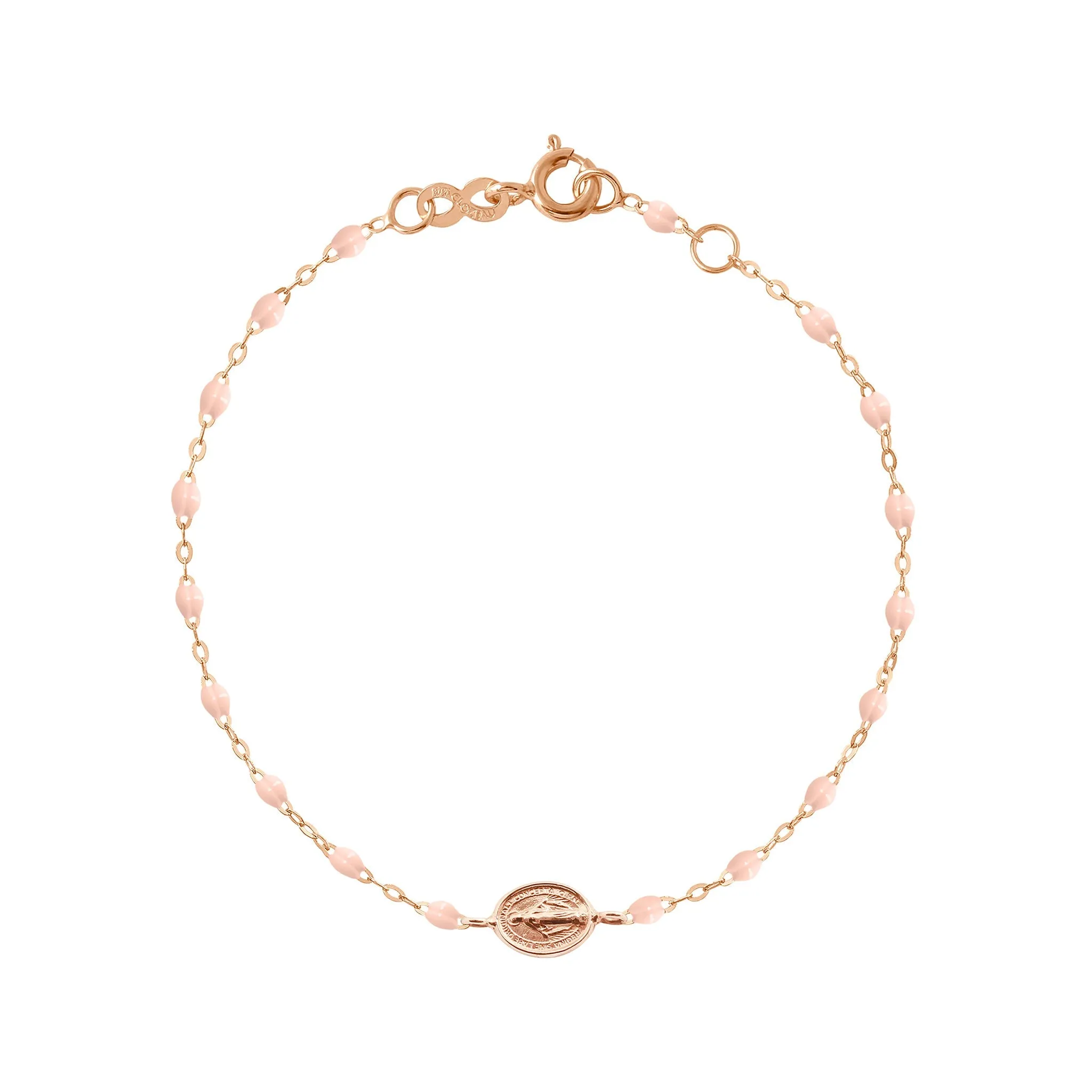 Baby Madone Charm Classic Gigi Baby Pink bracelet, Rose Gold, 5.1