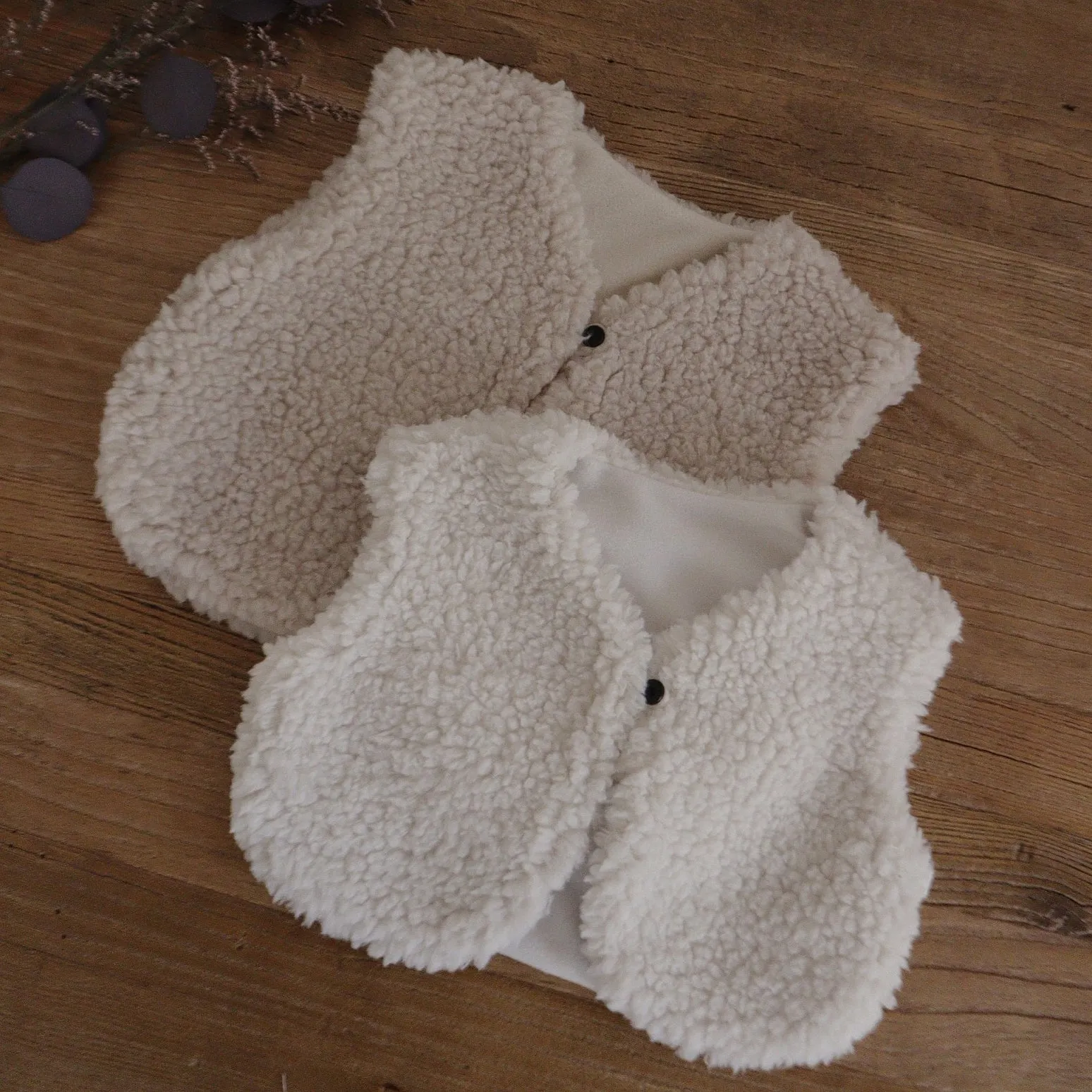 Baby Toddler Fleece Lined Sherpa Vest (3m-6y)- 2 Colors