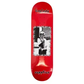 Baglady Supplies Skullcrusher Red Dipped Skateboard Deck Black 8.375