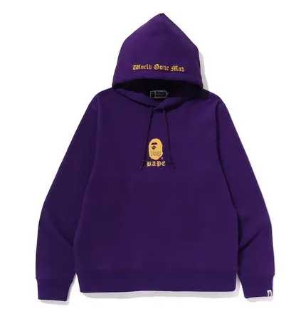 BAPE A Bathing Ape Pullover Hoodie Purple