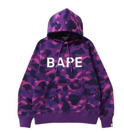 BAPE Color Camo BAPE Pullover Hoodie Purple