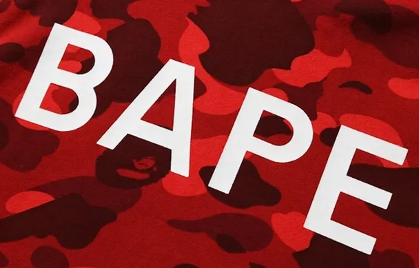 BAPE Color Camo Pullover Hoodie Red