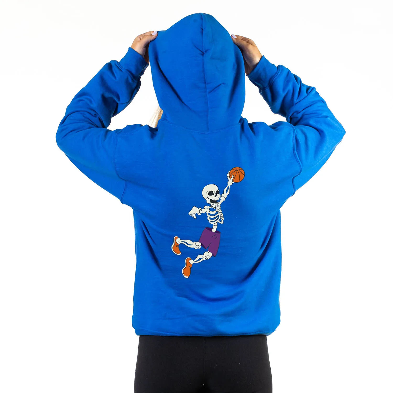 Basketball Hooded Sweatshirt - Bones Baller (Back Design) 