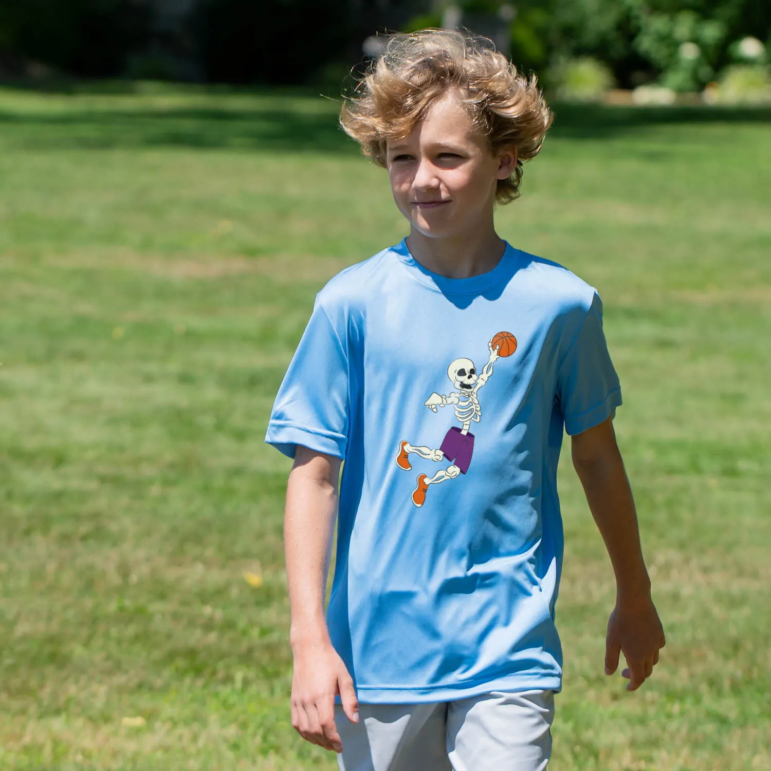 Basketball Short Sleeve Performance Tee - Bones Baller 