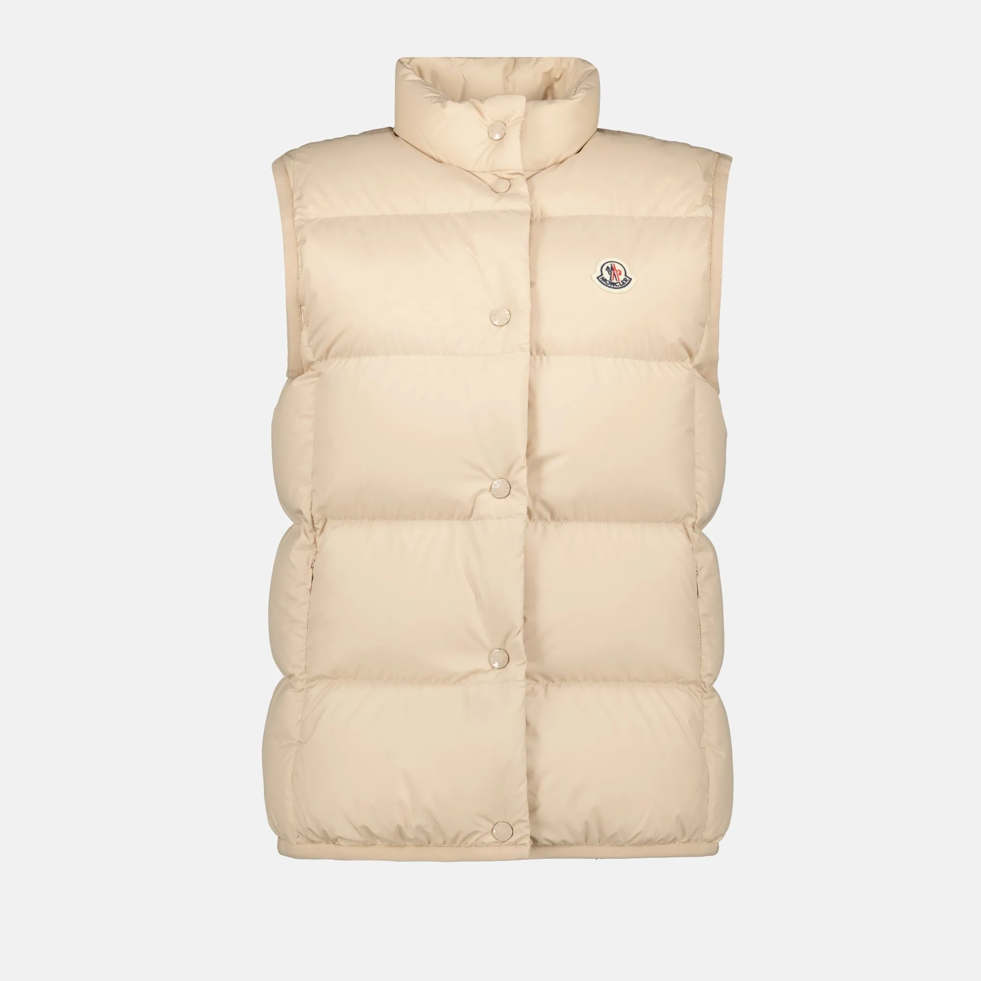Beige Sleeveless Puffer