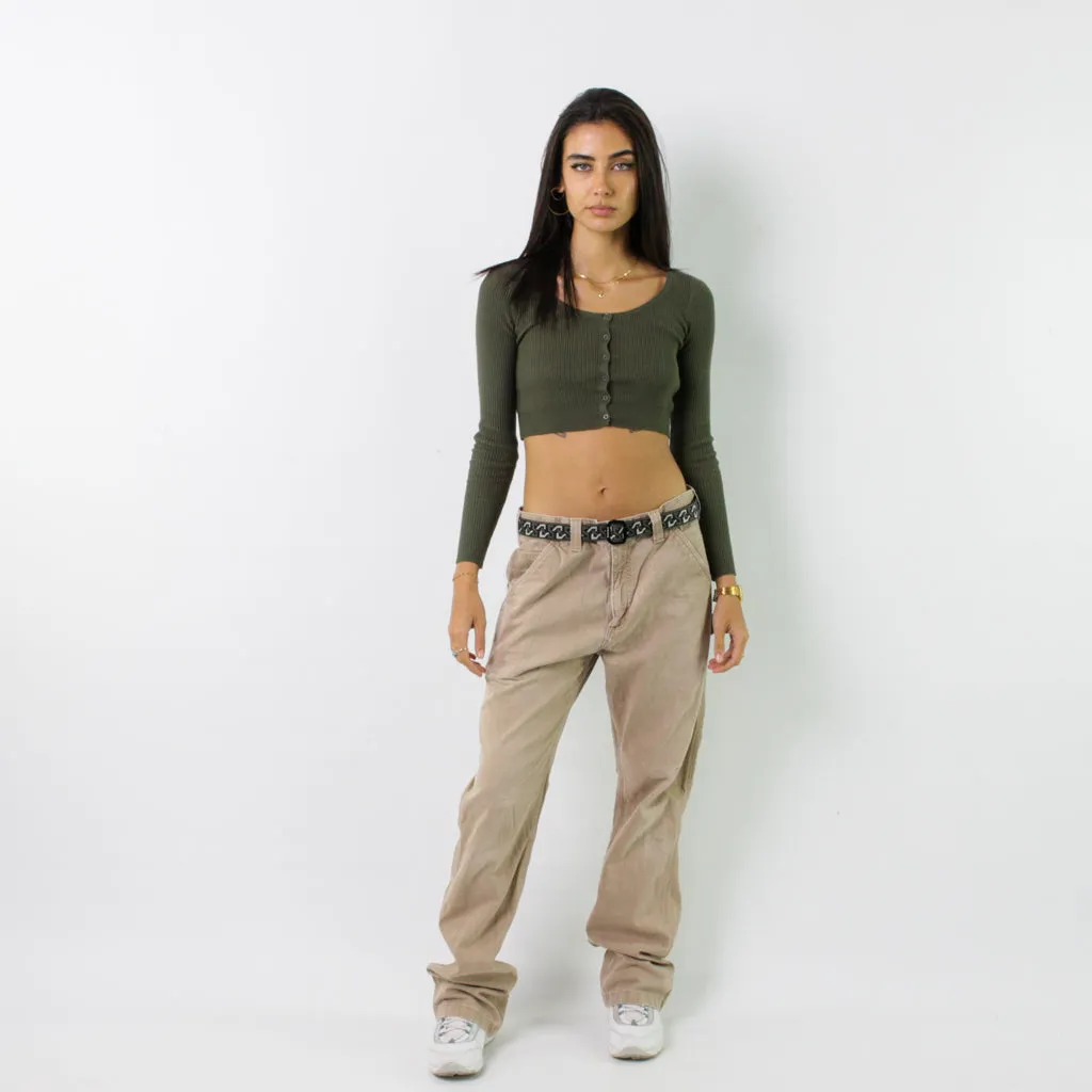 Beige Tan 90s Carhartt Cargo Skater Trousers Pants Jeans (32x34)