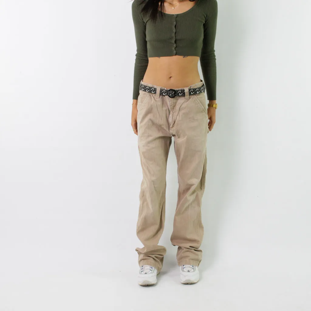 Beige Tan 90s Carhartt Cargo Skater Trousers Pants Jeans (32x34)