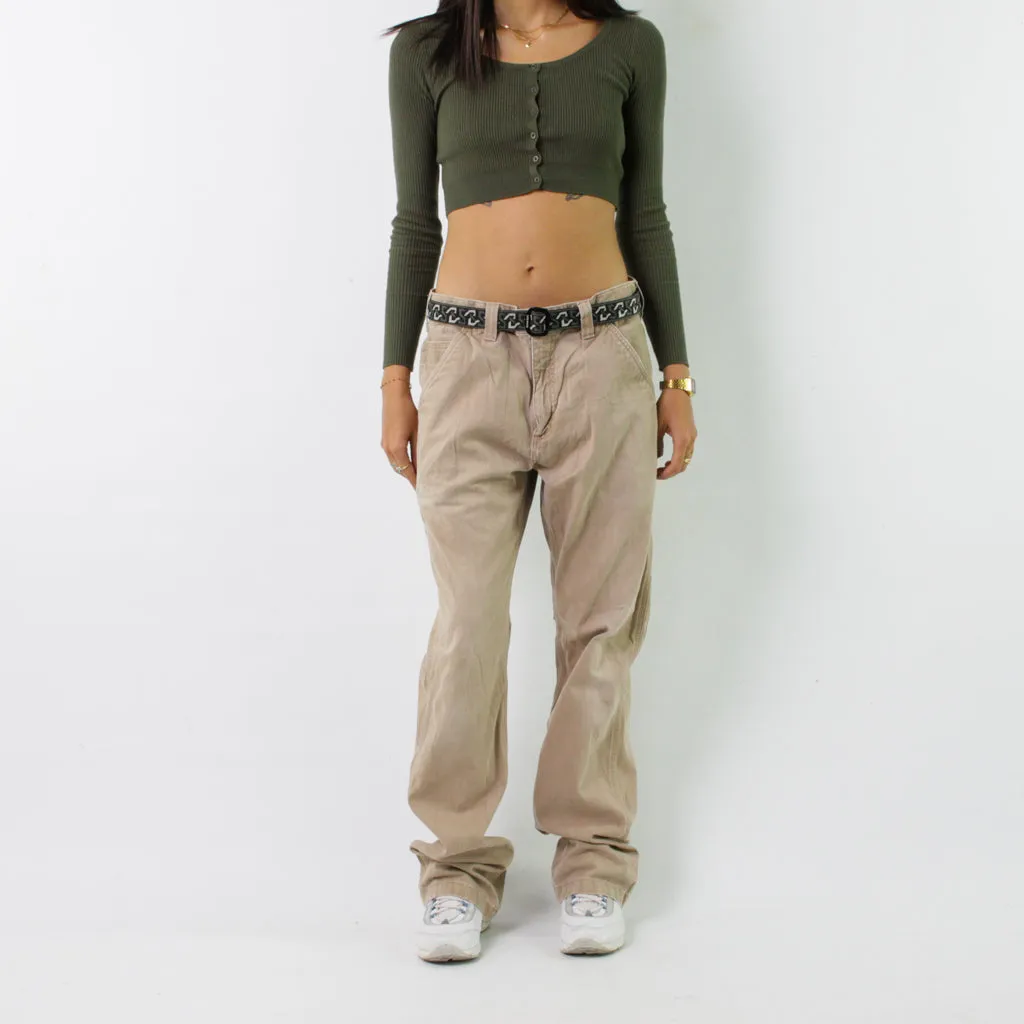 Beige Tan 90s Carhartt Cargo Skater Trousers Pants Jeans (32x34)