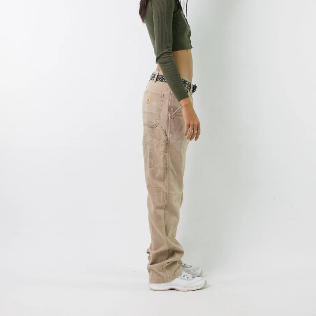 Beige Tan 90s Carhartt Cargo Skater Trousers Pants Jeans (32x34)