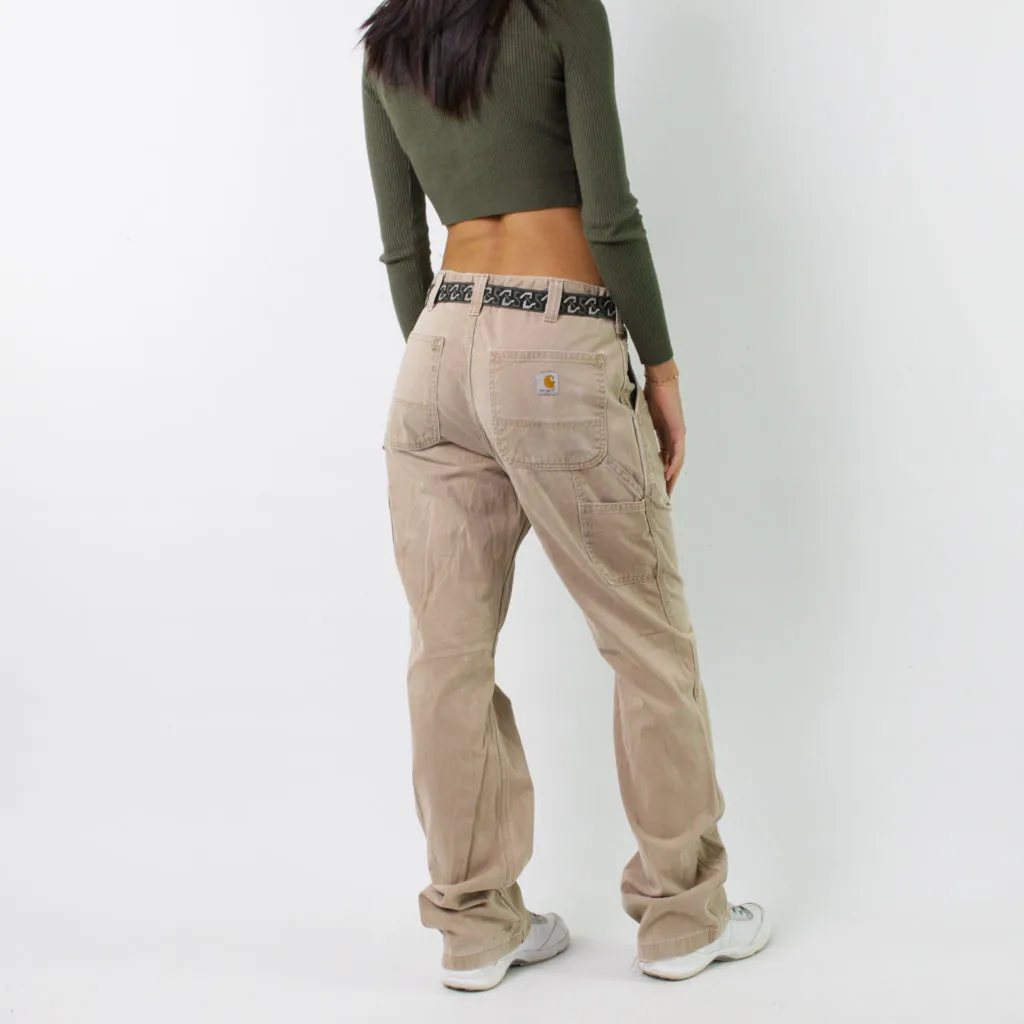 Beige Tan 90s Carhartt Cargo Skater Trousers Pants Jeans (32x34)