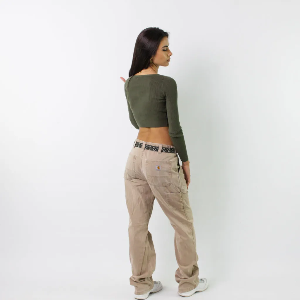 Beige Tan 90s Carhartt Cargo Skater Trousers Pants Jeans (32x34)