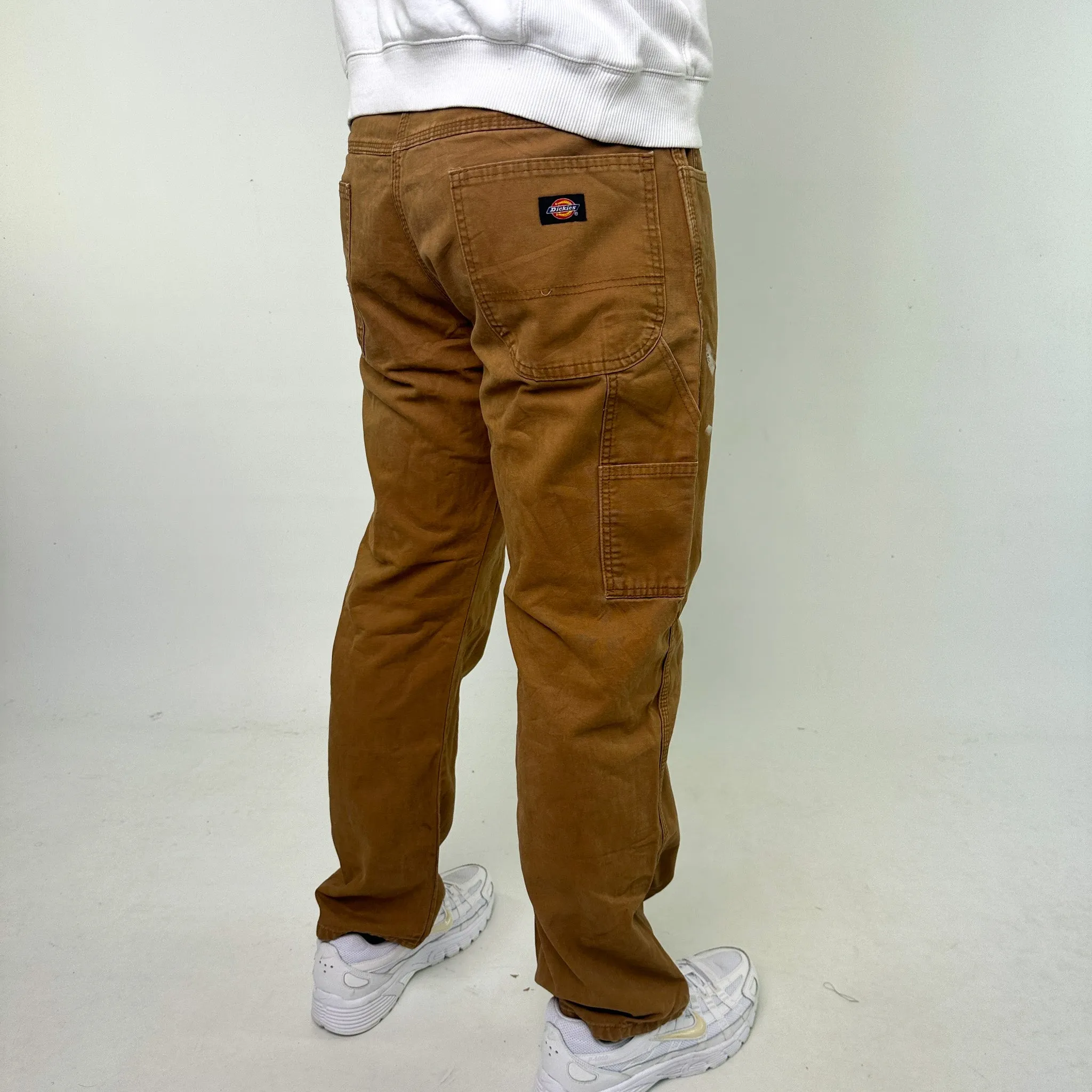 Beige Tan 90s Dickies Cargo Skater Trousers Pants Jeans (36x30)