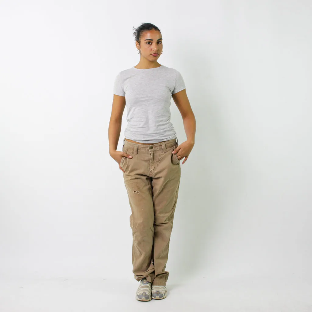 Beige Tan y2ks Carhartt Cargo Skater Trousers Pants Jeans (32x34)